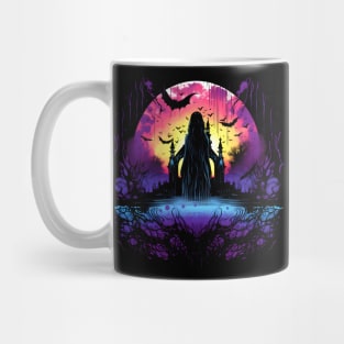 Gothic Lady Halloween Castle Mug